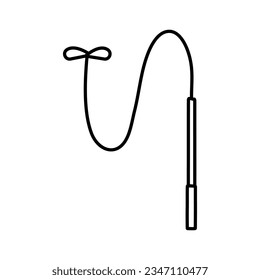 Toy for cats with bow, doodle illustration