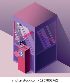 toy claw machine in isometric