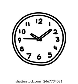 Toy Clock Isolated Icon, Vector Illustration