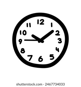 Toy Clock Isolated Icon, Vector Illustration