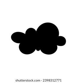 Spielzeugwolke-Symbol, Vektorgrafik. Baby Wolken-Illustrationszeichen. Cloud-Symbol oder -Logo.