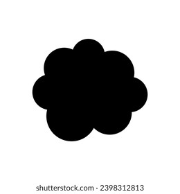 Vector de icono de nube de juguete. Señal de ilustración de las nubes para bebés. Símbolo de nube o logotipo.
