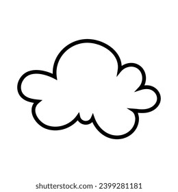 Toy cloud icon vector. Baby clouds illustration sign. Cloud symbol or logo.