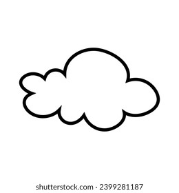 Toy cloud icon vector. Baby clouds illustration sign. Cloud symbol or logo.