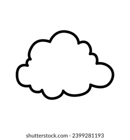 Toy cloud icon vector. Baby clouds illustration sign. Cloud symbol or logo.