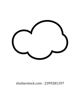 Vector de icono de nube de juguete. Señal de ilustración de las nubes para bebés. Símbolo de nube o logotipo.