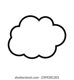 Toy cloud icon vector. Baby clouds illustration sign. Cloud symbol or logo.