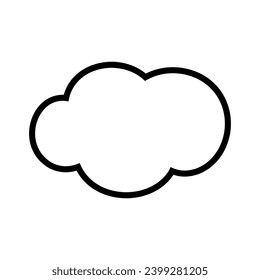 Toy cloud icon vector. Baby clouds illustration sign. Cloud symbol or logo.