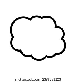 Toy cloud icon vector. Baby clouds illustration sign. Cloud symbol or logo.