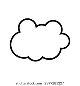 Toy cloud icon vector. Baby clouds illustration sign. Cloud symbol or logo.