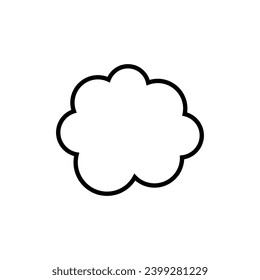 Vector de icono de nube de juguete. Señal de ilustración de las nubes para bebés. Símbolo de nube o logotipo.