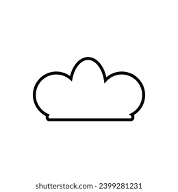 Vector de icono de nube de juguete. Señal de ilustración de las nubes para bebés. Símbolo de nube o logotipo.