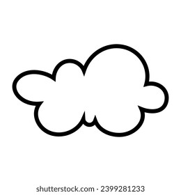 Toy cloud icon vector. Baby clouds illustration sign. Cloud symbol or logo.