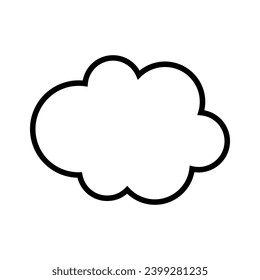 Vector de icono de nube de juguete. Señal de ilustración de las nubes para bebés. Símbolo de nube o logotipo.