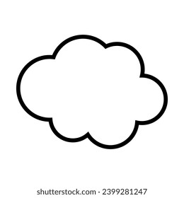 Toy cloud icon vector. Baby clouds illustration sign. Cloud symbol or logo.