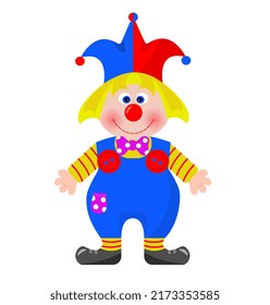 Toy clown colorful. Petrushka. vector