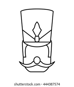 Toy concept represented by soldier icon. isolated and flat illustration 