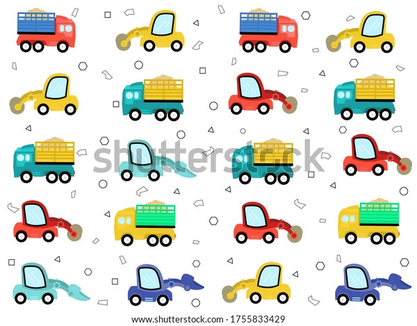 Toy construction\
vehicles.Toy Car concept.