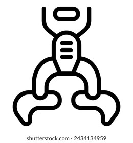 Toy crane game icon outline vector. Device recreation. Tool cosmos
