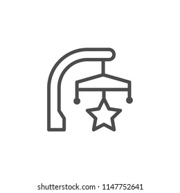 Toy for crib line icon