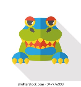 toy crocodile flat icon