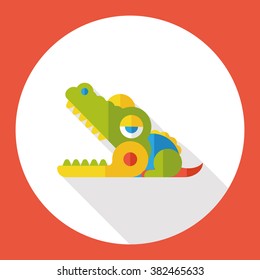 toy crocodile flat icon