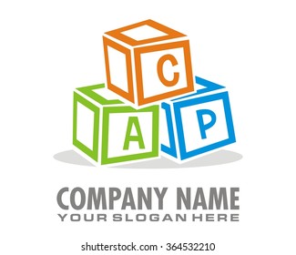 toy cube box alphabet image vector
