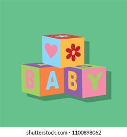 Toy cubes icon, vector illustration design. Baby collection.