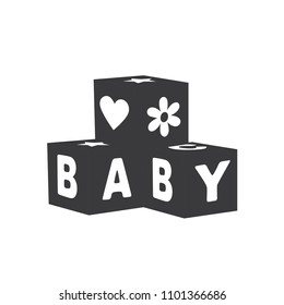 Toy cubes icon, vector illustration design. Baby collection.