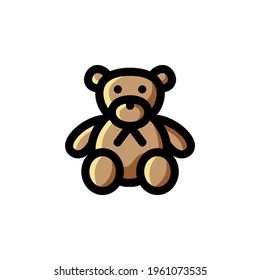 Kid’s Toy Mother’s Day Outline Icon Logo Vector Illustration
