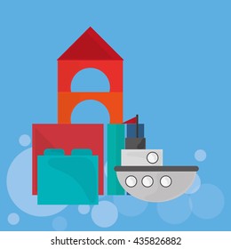 Toy design. Childhood icon. Flat illustration, vector graphic