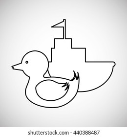 Toy design. Childhood icon. Flat illustration, vector graphic