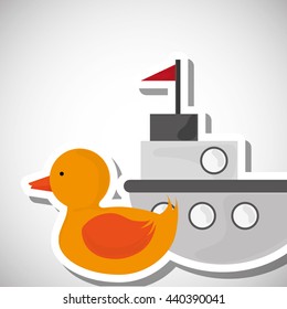 Toy design. Childhood icon. Flat illustration, vector graphic
