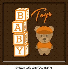toy design over brown background vector illustration