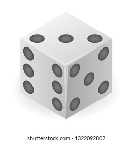 Toy dice icon. Isometric of toy dice vector icon for web design isolated on white background