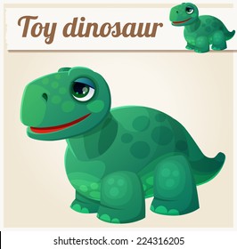 Toy dinosaur 4. Cartoon vector illustration. Series of children's toys