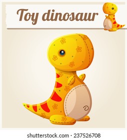 Toy dinosaur 6. Cartoon vector illustration. Series of children's toys