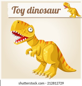 Toy dinosaur Cartoon vector illustration. Series of children's toys
