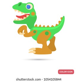 Toy dinosaur color flat icon