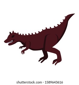 Toy dinosaur icon. Isometric of toy dinosaur vector icon for web design isolated on white background