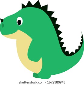 Toy dinosaur, illustration, vector on white background.