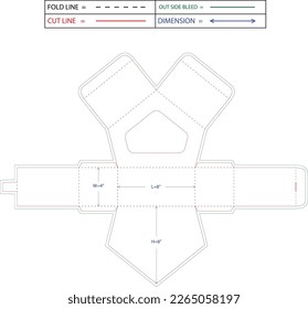 TOY DISPLAY BOX TEMPLATE DIE CUT LINE
