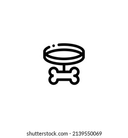 toy dog bone necklet necklace Outline Icon, Logo, and illustration Vector