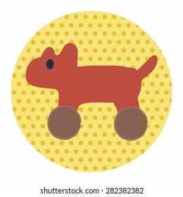 toy dog flat icon elements,eps10