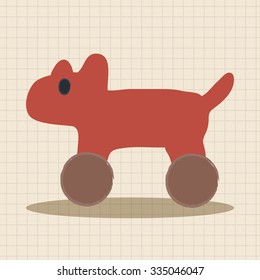 toy dog flat icon elements,eps10