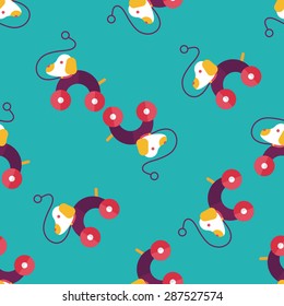 toy dog flat icon,eps 10 seamless pattern background