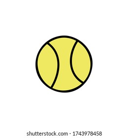 Toy for a dog. Rubber ball for playing. Pets. Vector doodle hand drawn illustration.