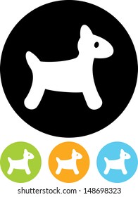 Toy dog vector icon 