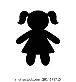 Toy Doll Solid Silhouette Icon