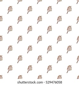 Toy donkey pattern. Cartoon illustration of toy donkey vector pattern for web